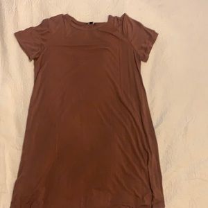 Express burgundy T-shirt dress